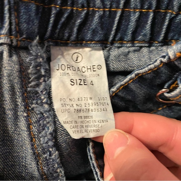 Girls Kids Jordache Jeans Embroidered Jewel Size 4 Denim Pants - Picture 5 of 5
